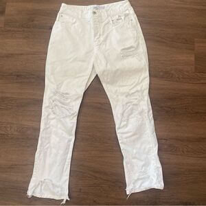 NEW ZARA White Boyfriend Jeans